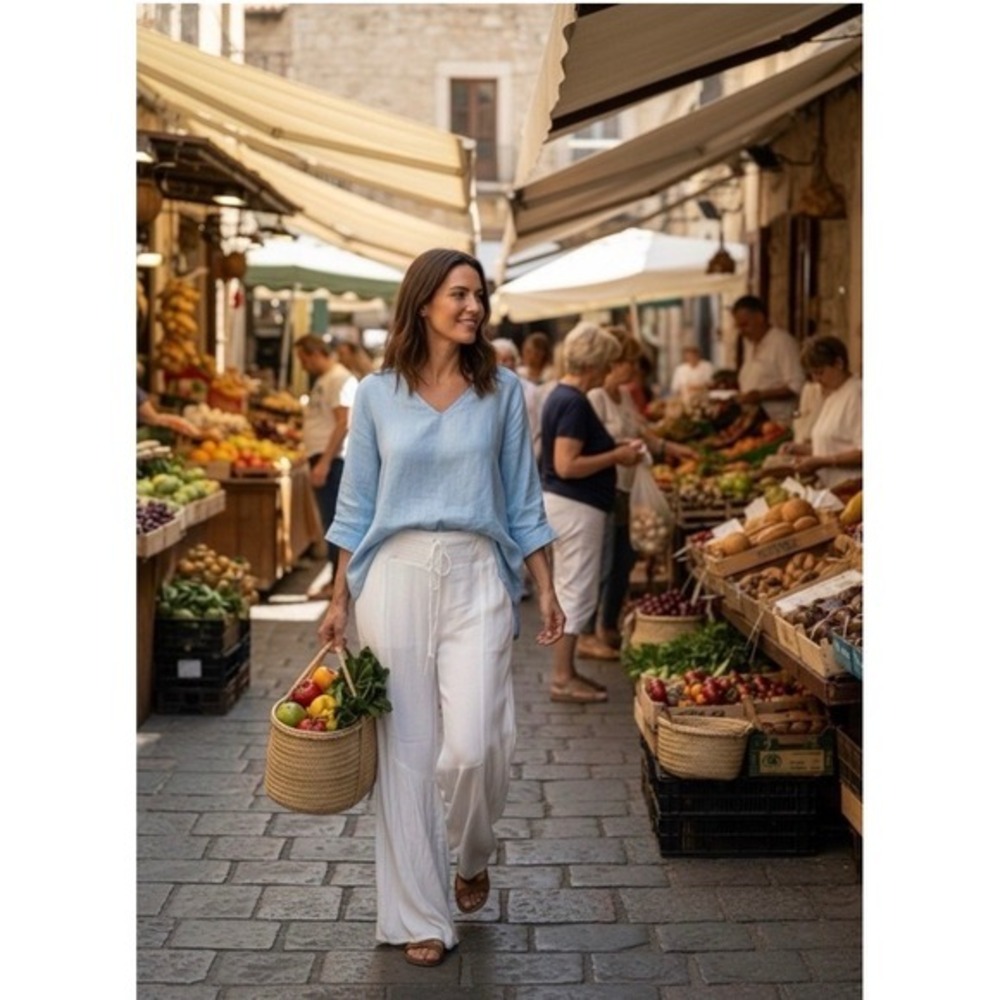 J9 Happily Grey Pants XL Cream Wide Leg Gauzy Flowy Free Spirited‎ Laid Back